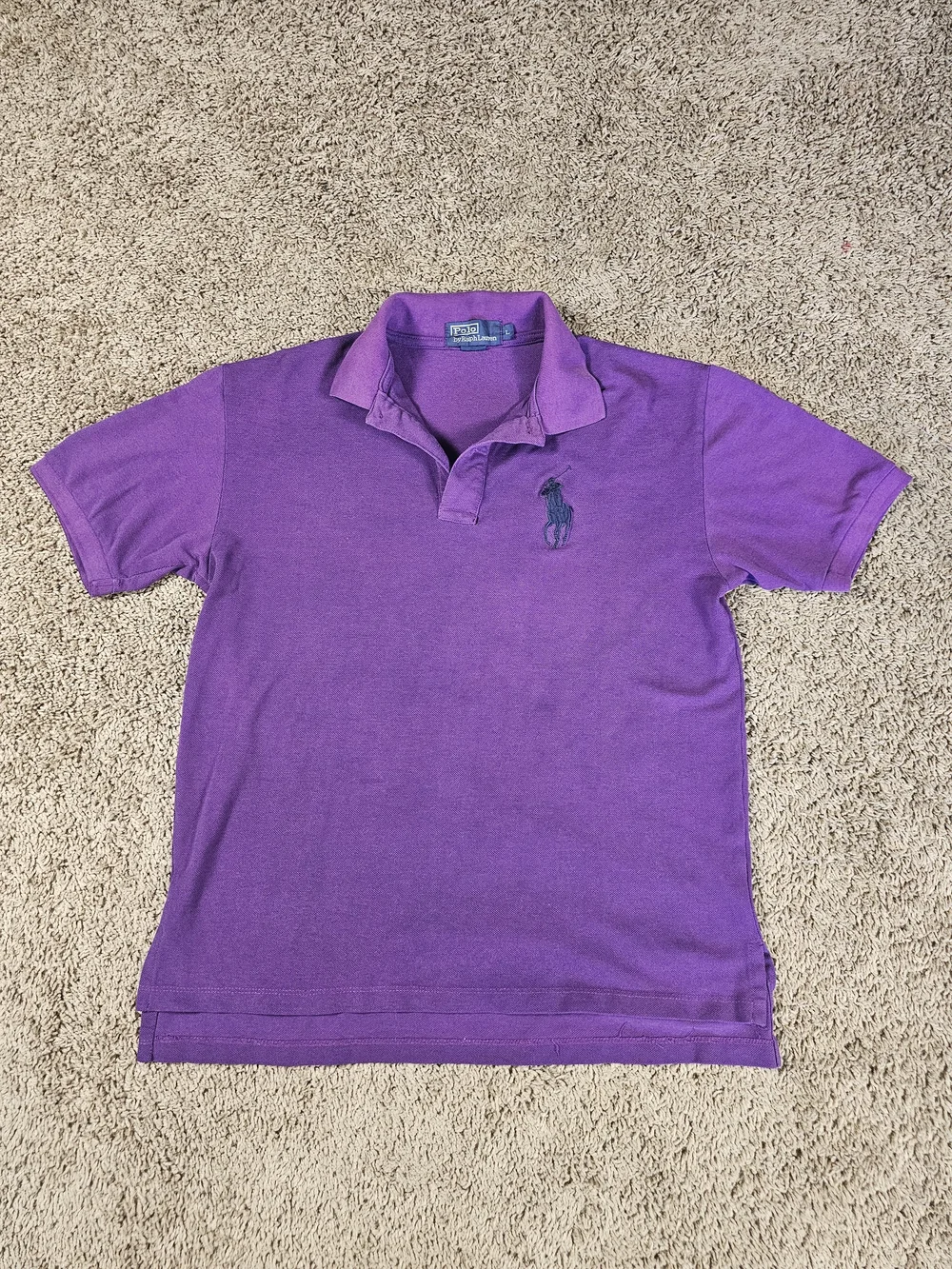 Polo Ralph Lauren Polo Purple Large Navy Polo Pony Number 3 Size Large